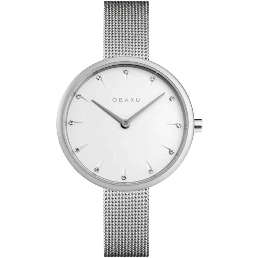 Obaku Women's Notat Quartz Silver Bracelet Round Watch - one-size - View 1