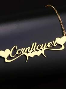 1 件金色金色银色玫瑰金定制爱情浪漫个性化英文字体名字项链可调节颈链珠宝情人节礼物周年纪念、毕业礼物母亲节女士珠宝生日礼物圣诞礼物 - 彩色 - 查看 5