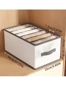 1 件紧身裤可折叠抽屉储物篮，带网格，用于衣服、内衣、毛巾的储物盒，节省空间的储物整理器，适用于旅行、家庭、宿舍、卧室、衣柜、衣橱整理器储物箱衣柜整理器用于服装衣柜储物衣柜隔断衣柜隔断毛衣袜子裤子牛仔裤内衣袋用于学校学校配件学校用品 - 白色 - 查看 7