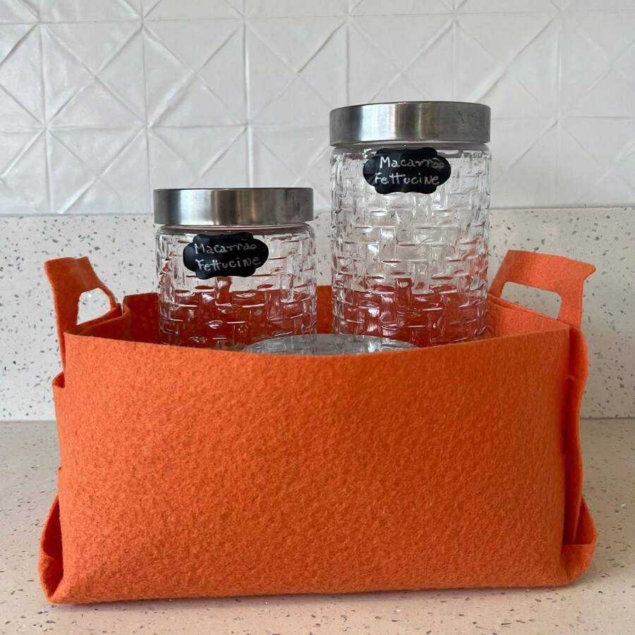 Felt Organizer With Handle Multipurpose Kit Colors Kitchen Bedroom Toy - trái cam - Xem 1
