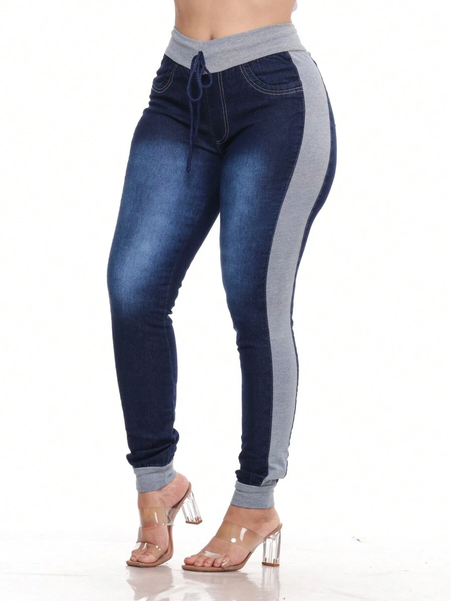 CALCA JEANS FEMININA MULATON CINTURA ALTA LAVANTA BUMBUM