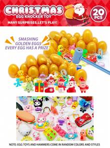 20 quả trứng bất ngờ Giáng sinh, đồ chơi giáo dục Montessori cho trẻ em, thích hợp cho trẻ từ 3 tuổi trở lên, quà tặng Giáng sinh - Nhiều màu - Xem 2