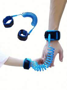1pc Kids Anti-Lost Wrist Link Leash Traction Rope, Blue, Baby Travel Anti-Lost Chain - Blue - View 3