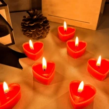 9pcs/50pcs Heart-Shaped Scented Candles, Suitable For Proposal, Mother's Day, Valentine's Day, Birthday, Autumn/Winter, Various Festivals, Anniversary, Friend Gifts. Natural Wax, Unscented Mini Candles, Romantic Proposal Birthday Home Decor, Also Suitable For Valentine's Day, Proposal, Romantic Dinner, Wedding, Mother's Day Gift, Valentine's Day Decoration - Multicolor - View 5
