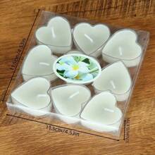 9pcs/50pcs Heart-Shaped Scented Candles, Suitable For Proposal, Mother's Day, Valentine's Day, Birthday, Autumn/Winter, Various Festivals, Anniversary, Friend Gifts. Natural Wax, Unscented Mini Candles, Romantic Proposal Birthday Home Decor, Also Suitable For Valentine's Day, Proposal, Romantic Dinner, Wedding, Mother's Day Gift, Valentine's Day Decoration - Multicolor - View 3