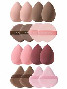 36/16/8/3 piezas Juego completo de herramientas de esponja de maquillaje Combinación Kit de 16 piezas de esponja de maquillaje suave, amigable con la piel y que asegura una aplicación uniforme del maquillaje, económico, relleno de calcetines, maquillaje, herramientas de maquillaje, cosas baratas, regalos, regalos para mujeres, regalos de Navidad - Multicolor - Ver 12