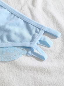 7-teiliges Damen-Slip mit Spitzenmuster, Nähten in der Taille, Cut Out, atmungsaktiv, sexy Slips, Damenunterwäsche