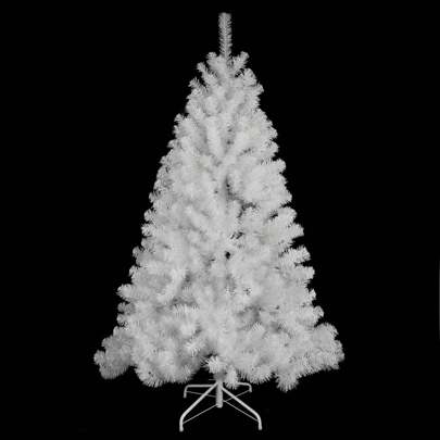 Shatchi Alaskan Pine Black/Green/White Christmas Bushy Looking Artificial Tree With Metal Stand Xmas Home Décor, PVC, 4Ft/120CM