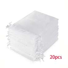 10pcs/20pcs/30pcs 4x6 Inches Luxurious Organza Drawstring Jewelry Pouches - Wedding Party Christmas Favor Gift Bags & Organizers - Reusable, Soft, And Durable Black Gift Wrapping Accessories - Multicolor - View 14
