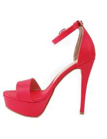 Sandalia para mujer, con plataforma y tacón de aguja - Rojo - Ver 4