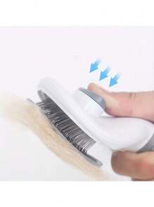 Cepillo autolimpiante para mascotas | Herramienta de desensibilización de acero inoxidable y agarre antideslizante | Regalos de Navidad para amantes de perros y gatos, esencial de la temporada de miedo, cepillo quitapelo de perro y gato | Peine desenredante de dientes de acero con autolimpieza | Relleno de calcetín navideño, kit de aseo de mascotas de Halloween, cepillo quitapelo de mascotas con autolimpieza | Mango antideslizante y desenredante | Regalo festivo para propietarios de mascotas, Navidad - Multicolor - Ver 11