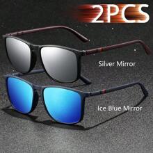 时尚复古格纹图案方形男女通用偏光时尚眼镜奢侈品牌设计师时尚眼镜时尚热带海滩度假夏季粉彩矩形眼镜闪亮材质优雅美学度假服装男士太阳镜经典驾驶钓鱼旅行购物户外运动旅游露营登山休闲护目镜复古旅行司机时尚眼镜男女眼镜海滩配饰眼镜太阳镜 - F426-2 - 查看 27