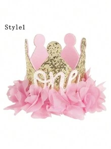 Neue Prinzessin Baby Mädchen 1. 2. Geburtstags Party Blumenkrone Party Haarband