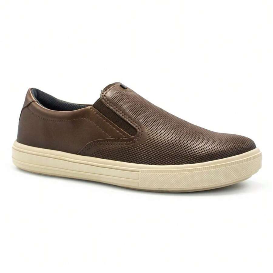 Pegada Slip On Leather And Elastic City Sneakers 111504 - 鏽棕色 - 查看 1