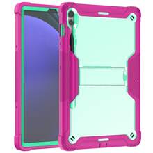 玫瑰红硅胶横支架平板电脑保护套，重型坚固防摔保护套 - 玫紅綠 - 查看 14
