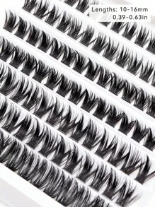 105 sợi mi giả cong, dày, mềm, nhẹ C dài 10-16mm, cụm mi dài hỗn hợp, thích hợp sử dụng hàng ngày, tụ tập, tiệc tùng, du lịch và mọi dịp khác - C - Xem 4