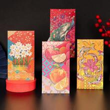 6pcs Chinese New Year Red Envelopes, Spring Festival Lucky Money Blessing Pockets, Gifts, Chinese New Year Decorations