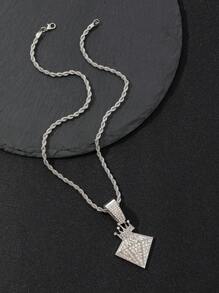 1 szt. Modny, wyjątkowy naszyjnik z kryształkami, odpowiedni dla mężczyzn i kobiet na co dzień/na ulicę, idealny prezent na Boże Narodzenie, Nowy Rok, Walentynki