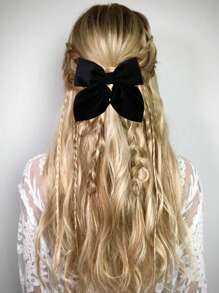 Juego de 2/3/4/5 pinzas para el cabello de colores cortas con lazo para niñas, pasadores de lazo clásicos suaves, diadema de seda vintage con pinza metálica, accesorios elegantes para el cabello, gran regalo para niñas