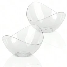 25pcs Transparent Creative Mousse Dish, Plastic Dessert/Ice Cream Plate, Reusable Disposable Food Container Tray With Dessert Spoon