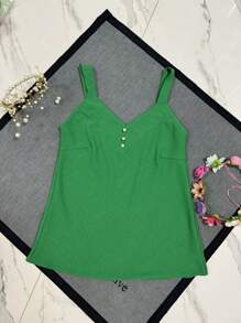 Women's Fashion Tank Top - 薄荷綠 - 查看 2