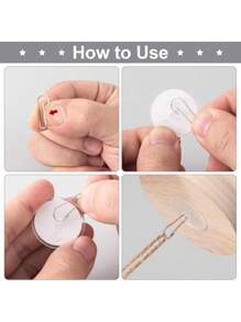 Self-Adhesive Transparent Removable Ceiling Hooks, No Damage No Drill Hooks For Hanging Wedding & Holiday Party Decorations