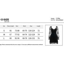 Women Gothic Dress Vintage Lace Grunge Punk Goth Dresses Casual Cosplay Party Cocktail Halloween - 黑色 - 查看 7