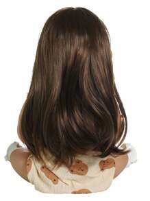 Brastoy Boneca Bebê Reborn Ursinho 48cm 100% Silicone Com Pelúcia Roupas e Acessórios Completo