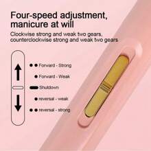 迷你 USB 充电电动指甲钻套件，便携式电动指甲锉刀缓冲修甲工具套装 - 粉色 - 查看 6