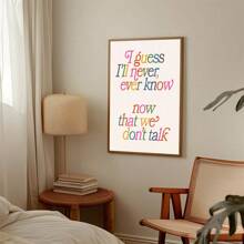 1pc/bộ nghệ thuật sắp chữ cá nhân hóa trích dẫn thẩm mỹ áp phích vải canvas và bản in, nghệ thuật tường tâm trí, tranh tường tác phẩm nghệ thuật làm quà tặng, cho phòng ngủ, phòng khách, trang trí tường, trang trí nhà và ký túc xá, quà tặng trang trí tường, không bao gồm khung - Nhiều màu - Xem 3