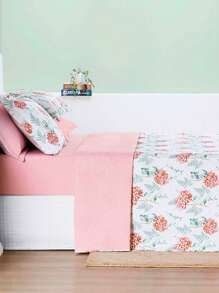 3-Piece King\Queen\Double Double-Sided Bedspread Kit In 200 Thread Count Percale 80% Printed Cotton - hoa cẩm tú cầu - Xem 4