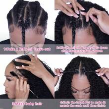 Deep Wave V Part Wig 100% Human Hair No Leave Out Upgrade U Part Human Hair Wig For Women 150% & 180% Density Deep Wave V Part Wigs No Glue No Sew Clip In Half Wig V Shape Wigs Natural Black