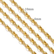 1m Stainless Steel Chain Accessories Stainless Steel Three-Dimensional Diamond Chain Leaf Chain Double Ring Love Chain Electroplated 18K Gold Bone Chain Chain Non-Fading Chain DIY Jewelry Accessories - Chain - View 14