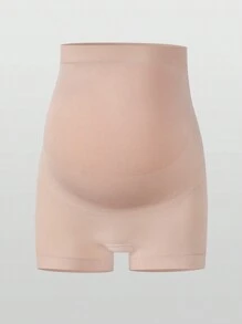 Suprenx Quần short bầu cạp cao co giãn, nâng đỡ bụng, có phần bụng mở rộng, đồ tập yoga, đồ thể thao, phiên bản Giáng sinh - Hồng - Xem 7