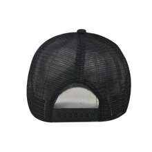 Men's Alphabet Baseball Cap Street Fashion Casual Hat Black Cap Visor Mesh Breathable Hat Trucker Hat - màu đen - Xem 2