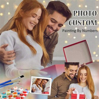 Coloring By Number Customizd Photos Family And Personal Photos Painting By Numbers Kits Acrylic Handpainted Home Decor Photo Custom Handmade Crafts Supplies Adults Christmas Gift