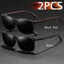 时尚复古格纹图案方形男女通用偏光时尚眼镜奢侈品牌设计师时尚眼镜时尚热带海滩度假夏季粉彩矩形眼镜闪亮材质优雅美学度假服装男士太阳镜经典驾驶钓鱼旅行购物户外运动旅游露营登山休闲护目镜复古旅行司机时尚眼镜男女眼镜海滩配饰眼镜太阳镜 - F426-2 - 查看 26