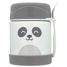 Buba Gumy Double Wall Stainless Steel Thermal Pot With Cutlery 320ml - 灰色 - 查看 1