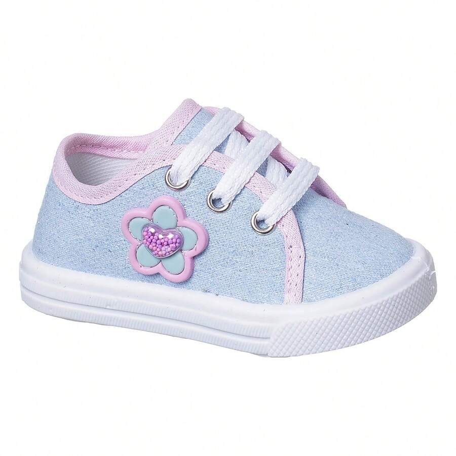 Baby Girls' Sneakers, Flower Colors, Delicate