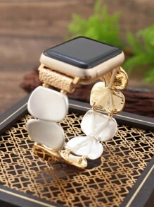 1 件简约闪亮金属表带，兼容 Apple Watch 系列，38mm/40mm/41mm/42mm/44mm/45mm/49mm，时尚女士腕带适用于 Apple Watch Ultra 2、SE 9、8、7、SE 6、5、4、3、2、1，礼物 - 混合色 - 查看 6