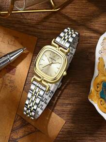 复古高端时尚优雅女士石英表，艺术复古设计，带钢带，配有表盒和表带调节器，是送给女朋友或母亲的绝佳礼物 - 銀色 - 查看 6