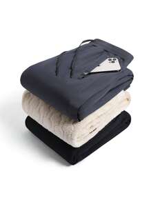 男士加厚保暖运动裤，防风防水，保暖运动裤，男士冬季户外防寒保暖裤，透气休闲跑步徒步裤，黑色/深灰色，加厚款，抓绒面料