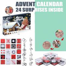 Christmas Advent Calendar 2024 Building Blocks, 24 Days Surprises Countdown Gift Box-Advent Calendar For Crystals- Puzzle Puzzle Advent Calendar - D - View 1