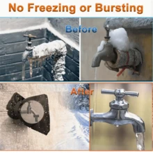 10pcs Faucet Covers - Thick Insulation Padding, Plastic, 420D Oxford Waterproof Fabric, Freeze-Proof Faucet Socks, Applicable To Cold Weather, Reusable Frost Protection, Windproof, Fit Most Faucets, No Electricity Required, 7.3 X 6 In