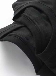 Custom Women's Fashionable Loose Plus Size Short Sleeve Printed T-Shirt, Summer - Black - View 4