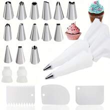21 Piezas/set Herramientas Para Decorar Pasteles Utensilios De Horneado Molde Para Pasteles - Rosa - Ver 5