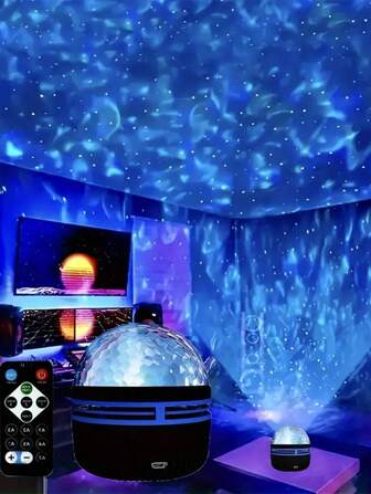 Water Wave Ripple Decoration Lamp, Bedroom Projector Lamp, Suitable For Game Room, Home Theater, Ceiling, Room Decor, Perfect Gift For Holidays, Valentine's Day, Convenient USB Power