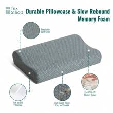 1 件秋季可装饰记忆泡沫睡眠枕，符合人体工程学的颈椎枕，颈部支撑枕 - 深灰色 - 查看 4