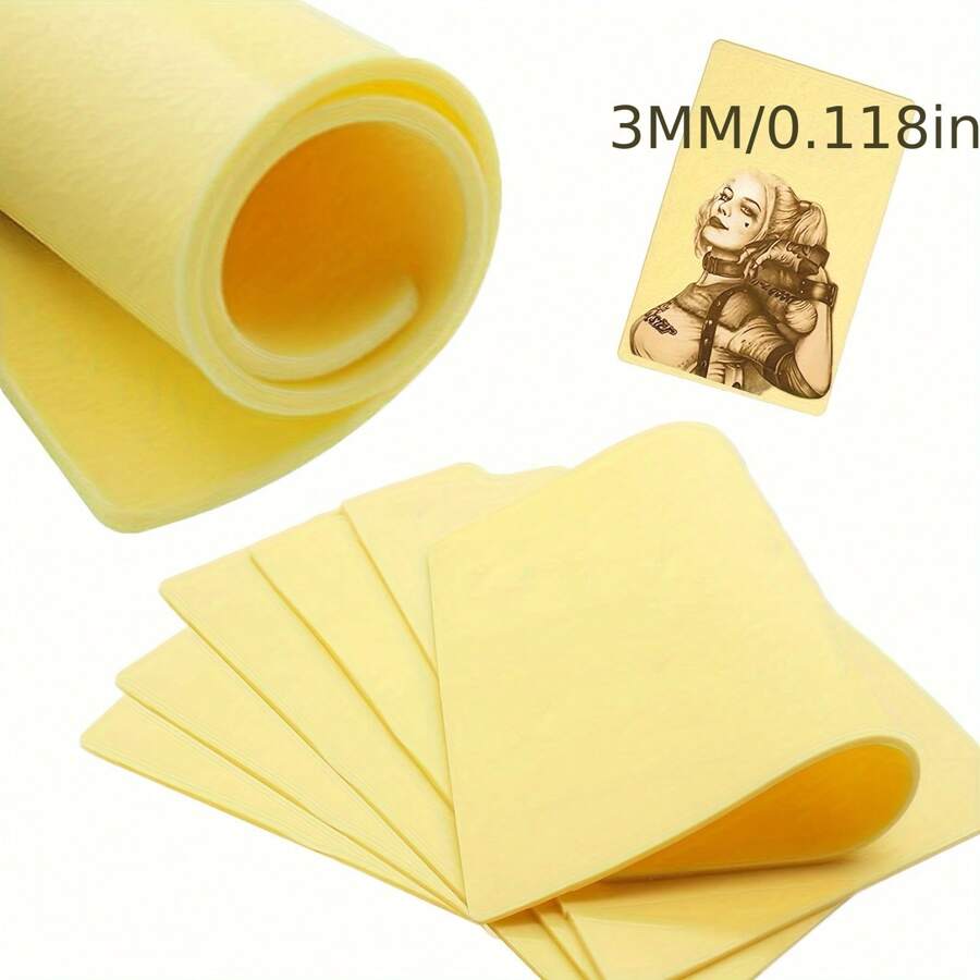 2 miếng da thực hành xăm hình bằng silicon khổ A4, miếng đệm thực hành xăm hình giả dày dành cho người mới bắt đầu - Nhiều màu - Xem 1