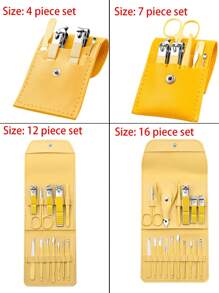 美甲套装 指甲钳套装 修脚套装 专业美甲套装 适用于脚趾甲和手指甲 - 彩色 - 查看 7